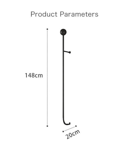 Wall Mounted Clothes Rack with Shelf