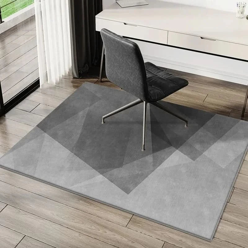 Geometric Office Chair Mat | Washable Hard Floor Protector