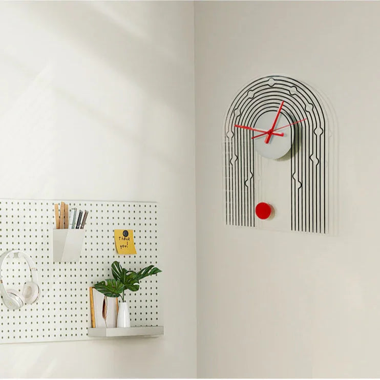 Curved Hook Accent Wall Clock
