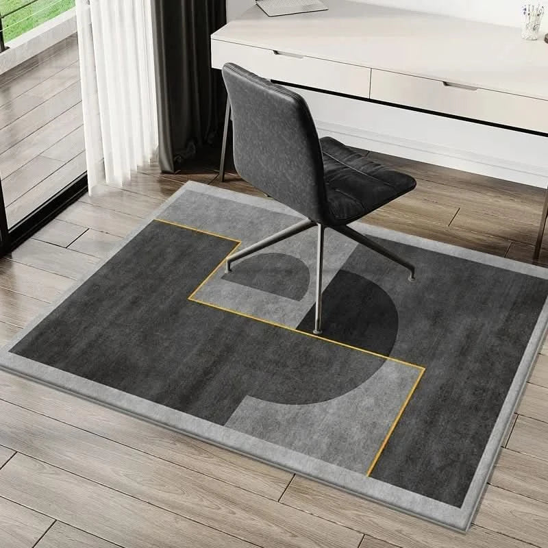 Geometric Office Chair Mat | Washable Hard Floor Protector