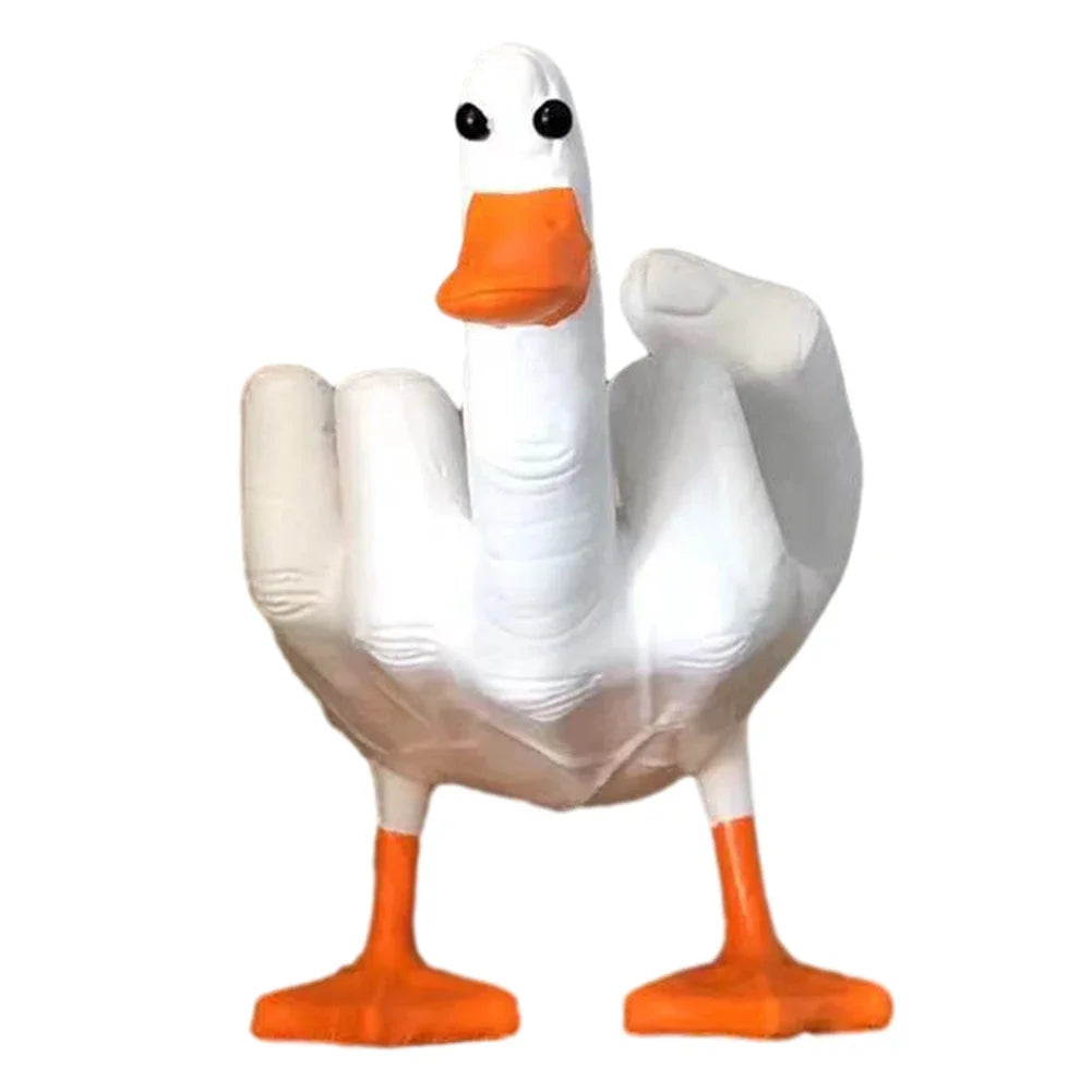 ArtZ® Duck With A Bad Attitude Sculpture Duck With A Bad Attitude Sculpture White