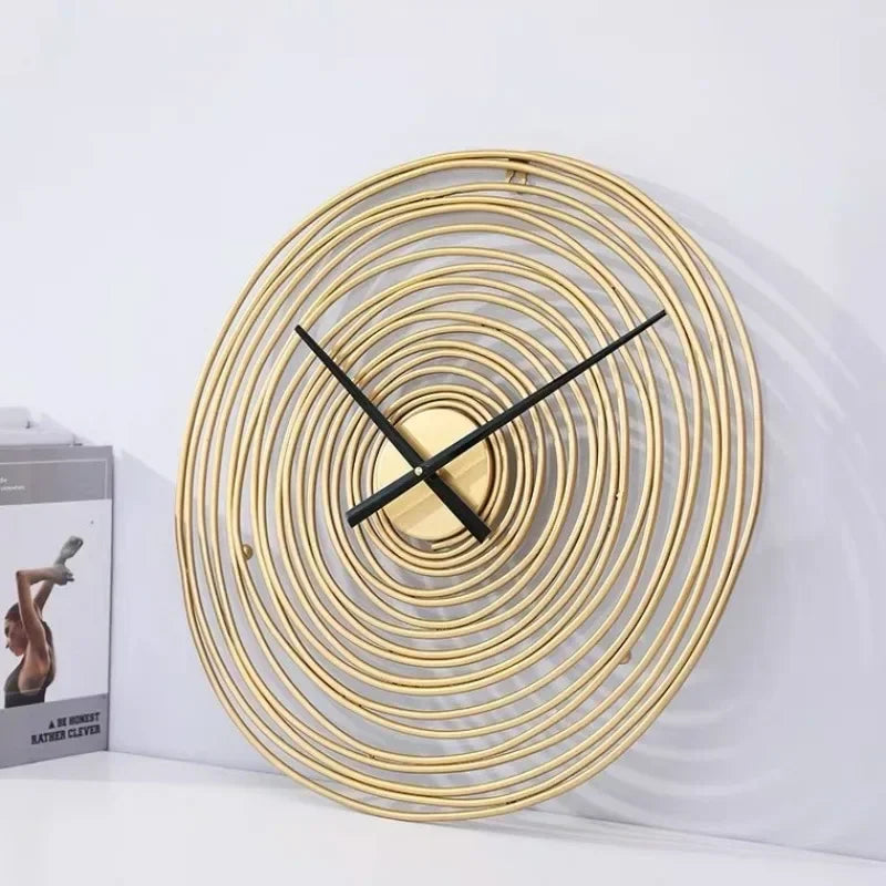 Spiral Metal Art Wall Clock