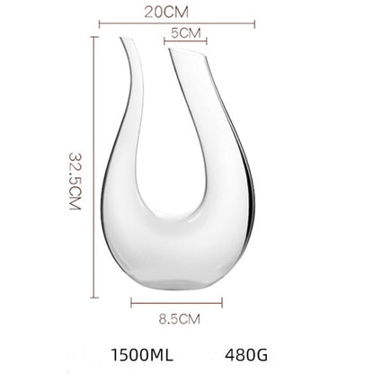 THREE LIFE U-shaped Wine Decanter - Goglasscup