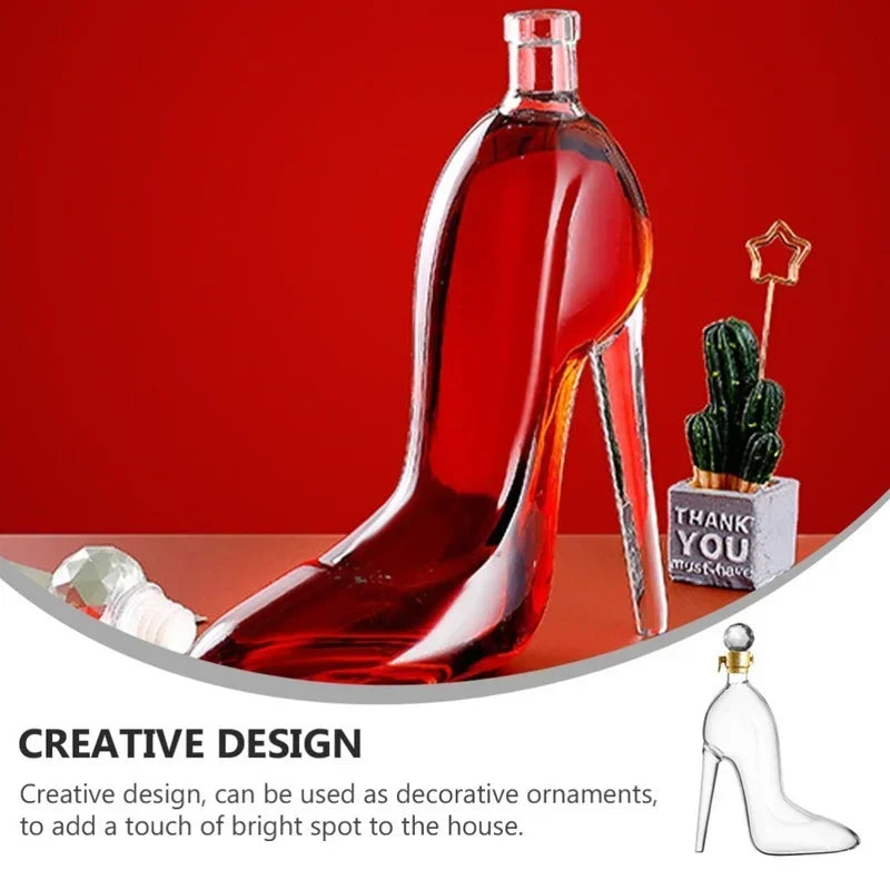 High Heel Wine Decanter | Fancy Glass Novelty Shoe Shape