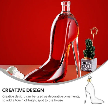 High Heel Wine Decanter | Fancy Glass Novelty Shoe Shape