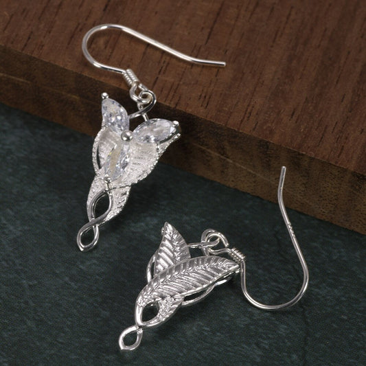 Alfheim Evenstar Elven Drop Earrings – 925 Sterling Silver