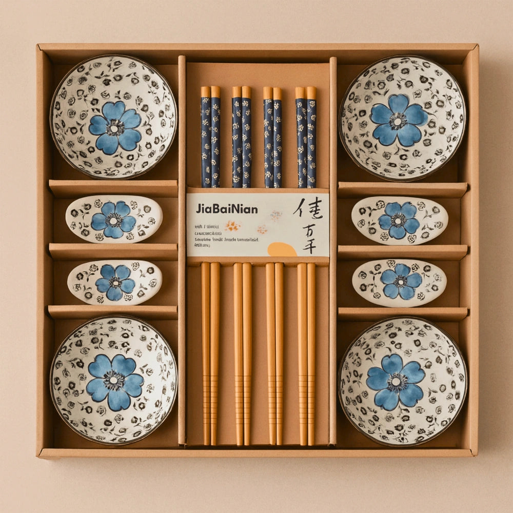 SakuraBloom Japanese Sushi Dinnerware Gift Set