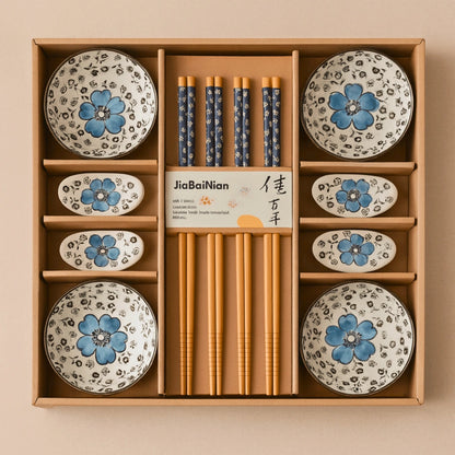 SakuraBloom Japanese Sushi Dinnerware Gift Set