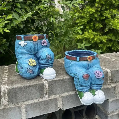 Denim Jeans Garden Planter