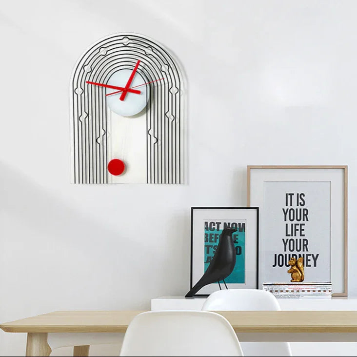 Curved Hook Accent Wall Clock