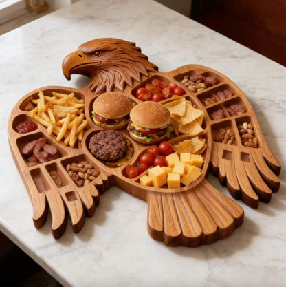 Eagle Shaped Charcuterie Board | Wood Patriotic Bird Design