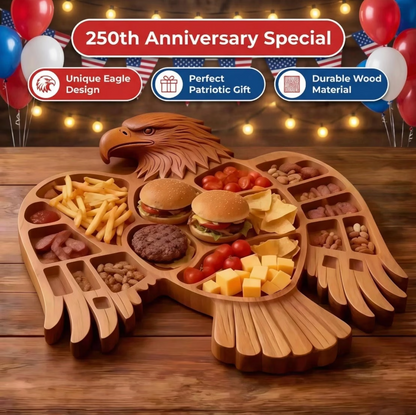 Eagle Shaped Charcuterie Board | Wood Patriotic Bird Design