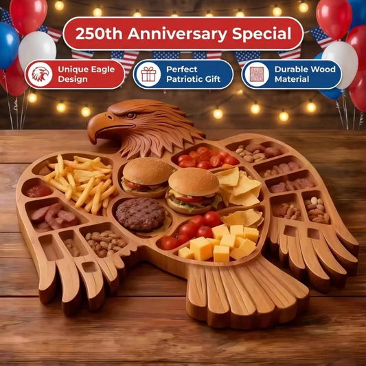 Eagle Shaped Charcuterie Board | Wood Patriotic Bird Design