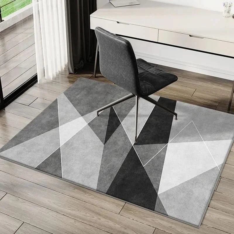 Geometric Office Chair Mat | Washable Hard Floor Protector