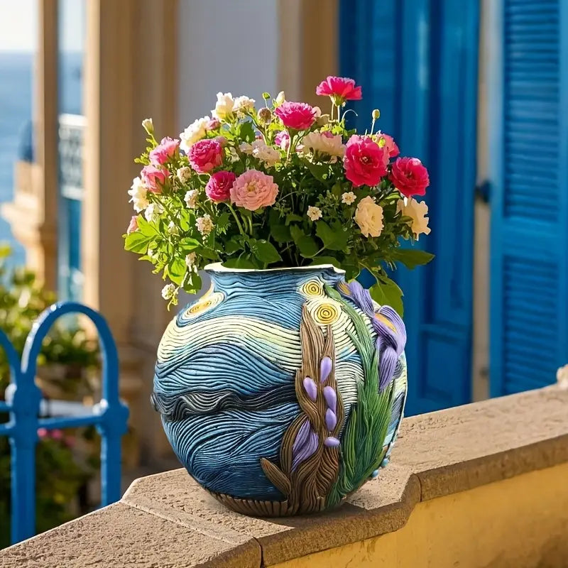 Starry Night Ceramic Flower Vase