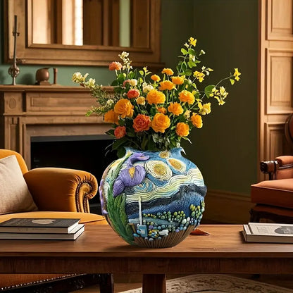 Starry Night Ceramic Flower Vase
