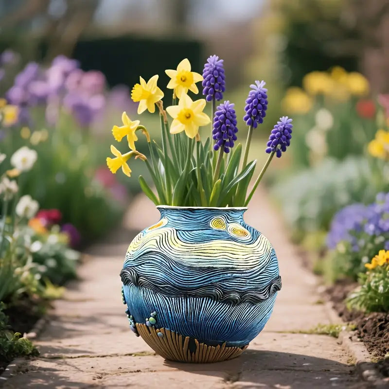 Starry Night Ceramic Flower Vase