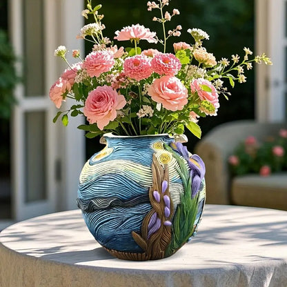 Starry Night Ceramic Flower Vase
