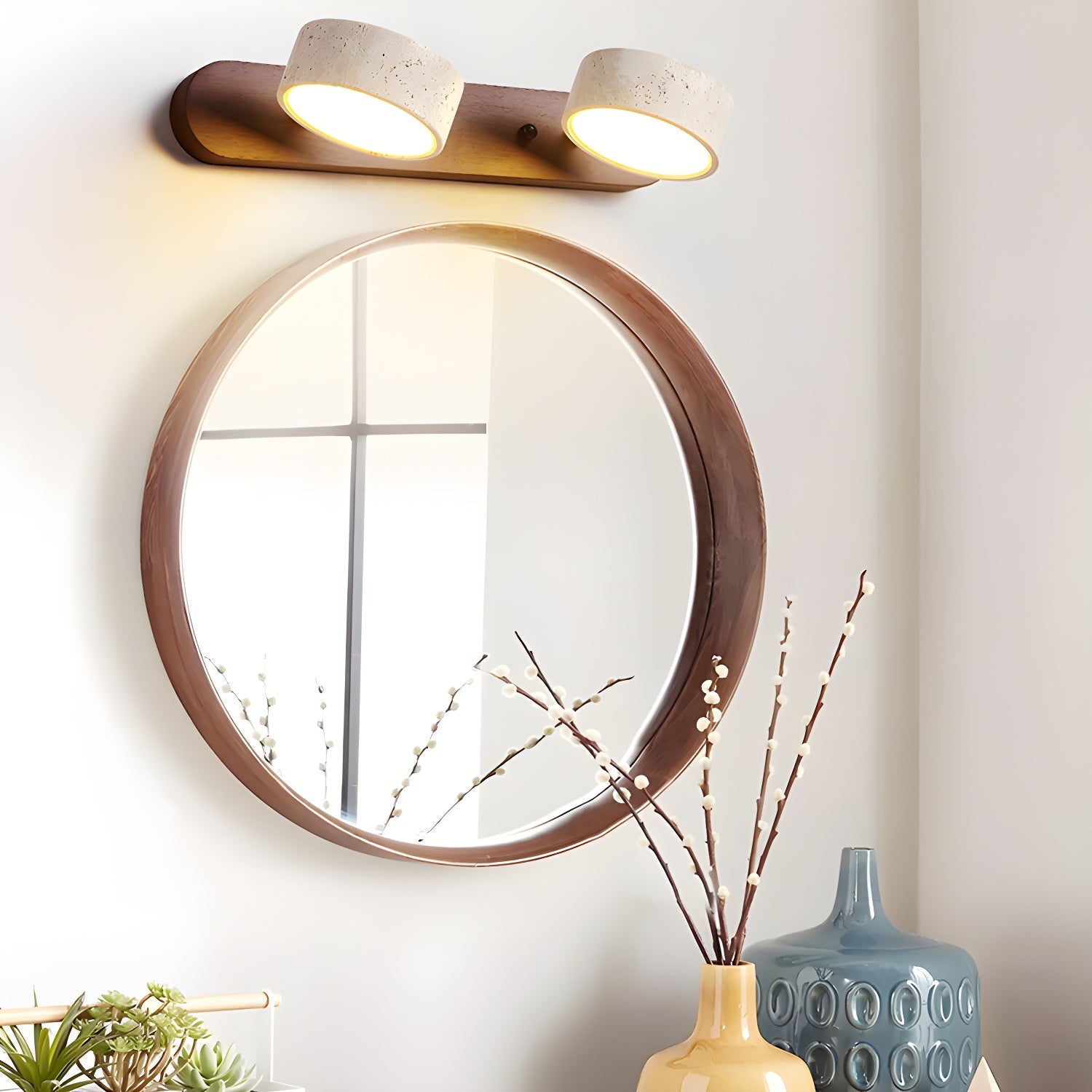 Travertine Dual Mount Wall Light