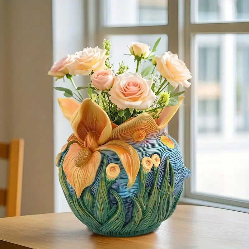 Starry Night Ceramic Flower Vase