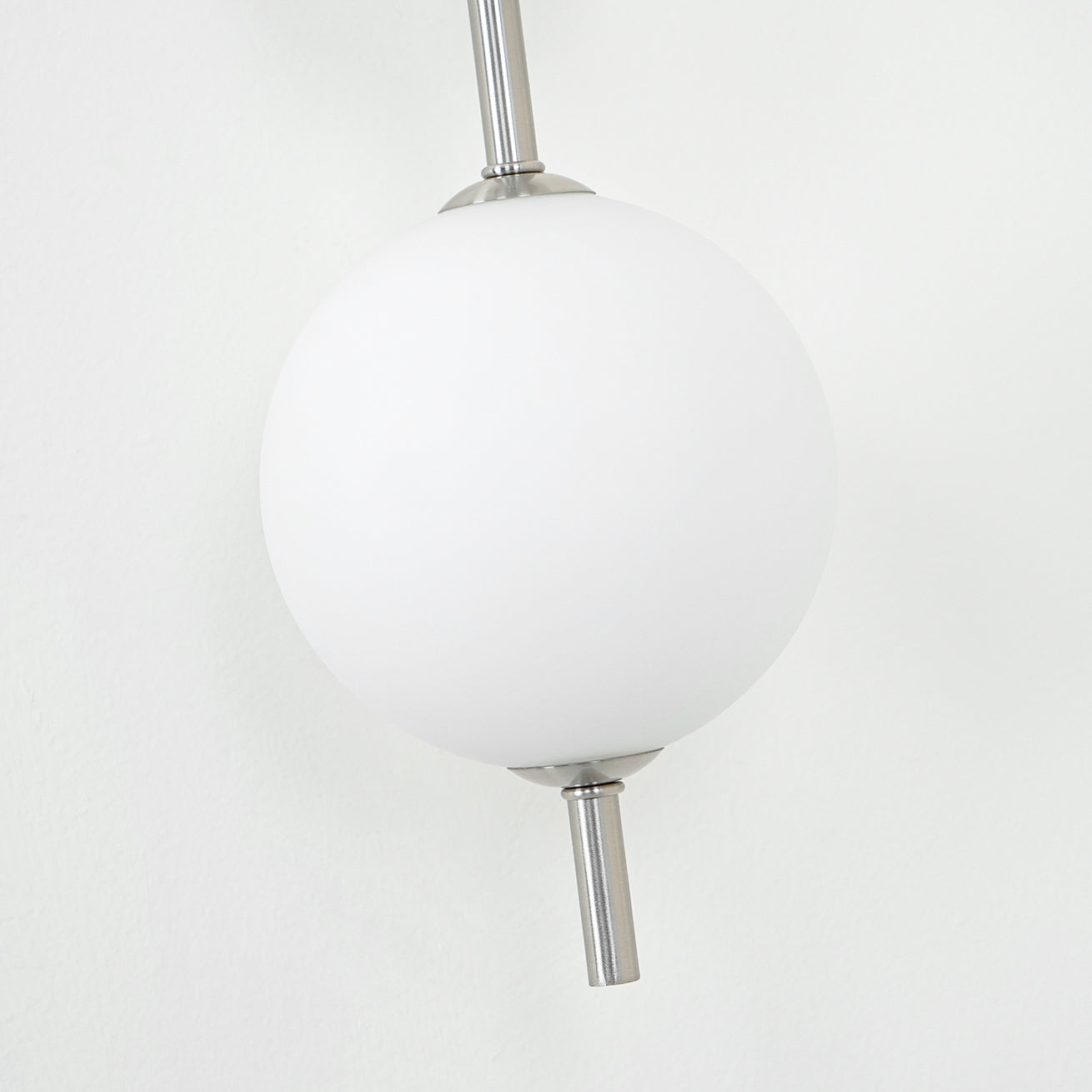 Vertical Wall Light | Dual Frosted Globes Linear Sconce Fixture