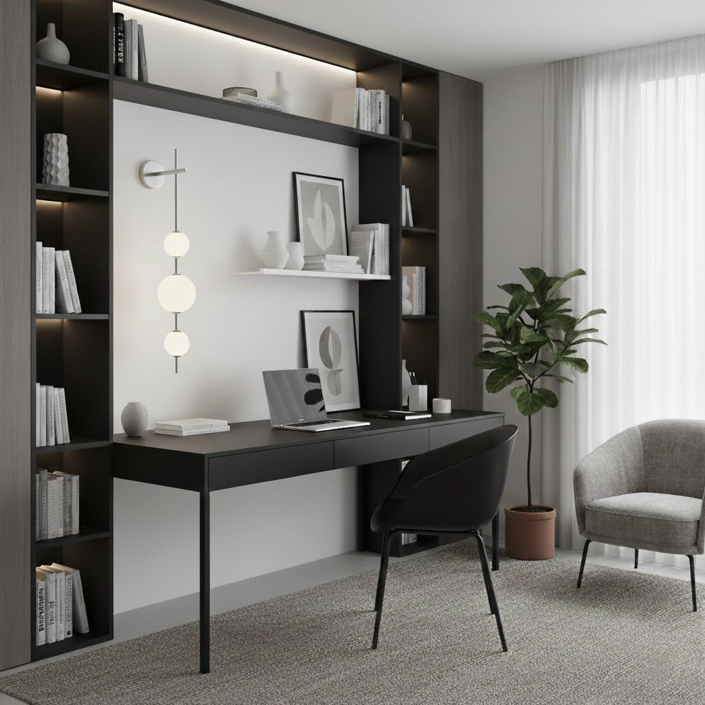 Vertical Wall Light | Dual Frosted Globes Linear Sconce Fixture