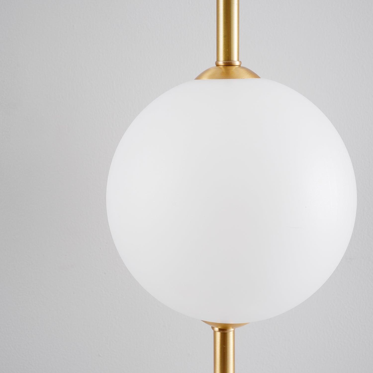 Vertical Wall Light | Dual Frosted Globes Linear Sconce Fixture