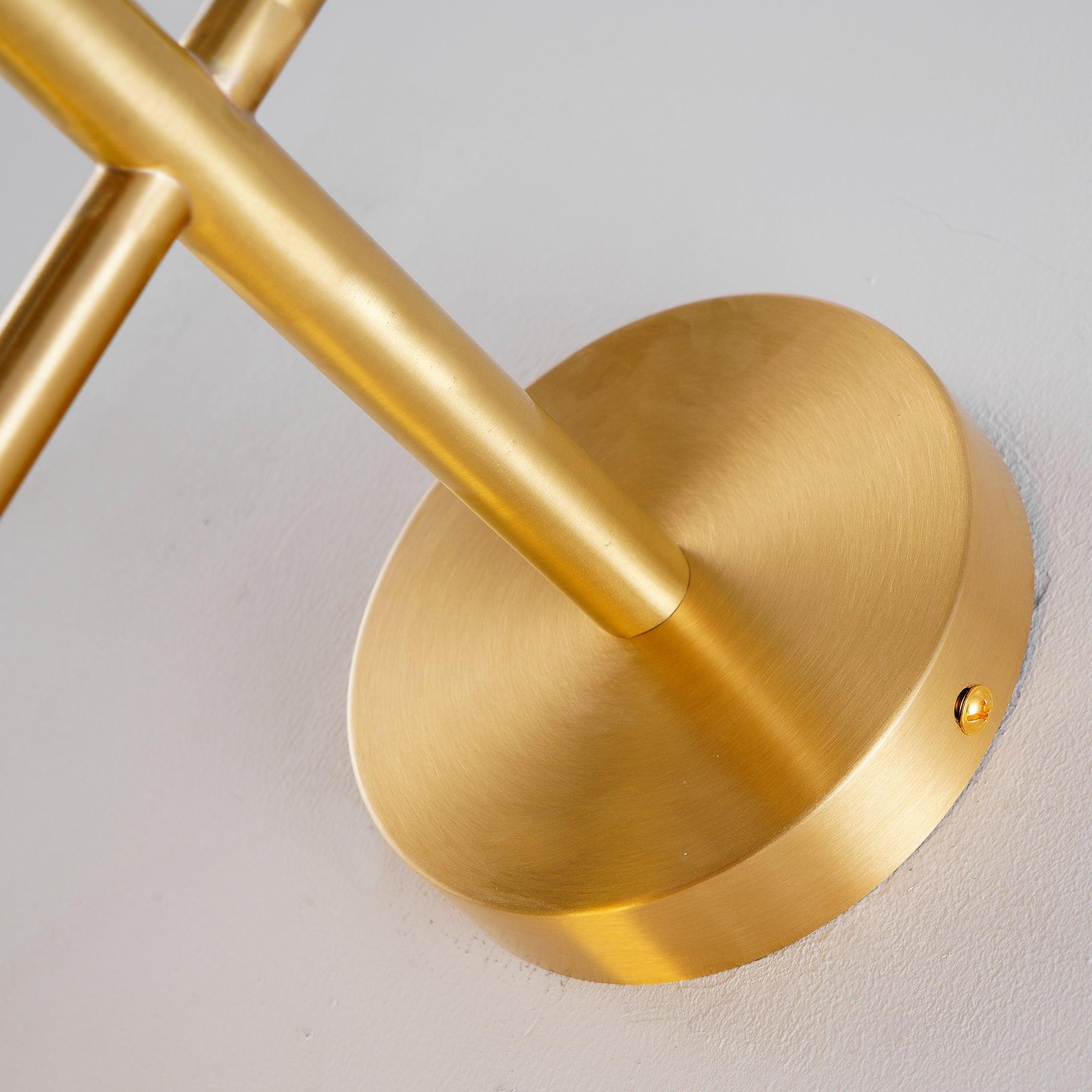 Vertical Wall Light | Dual Frosted Globes Linear Sconce Fixture