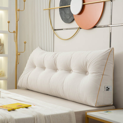 Chic Angled Wedge Pillow | Decorative Bed Support