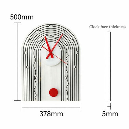 Curved Hook Accent Wall Clock