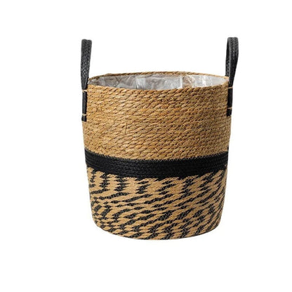 Woven Seagrass Storage Basket - Eco-Friendly Laundry Hamper for Organizing 0