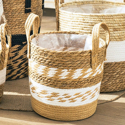 Woven Seagrass Storage Basket - Eco-Friendly Laundry Hamper for Organizing 1