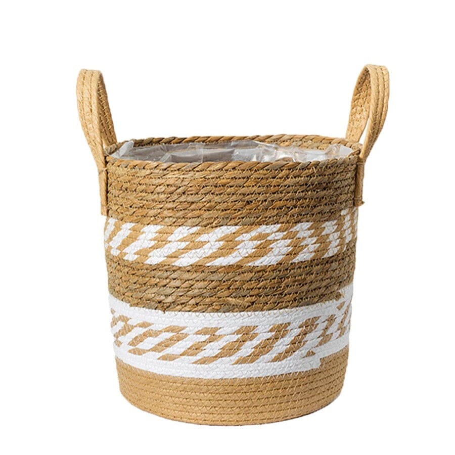 Woven Seagrass Storage Basket - Eco-Friendly Laundry Hamper for Organizing 4