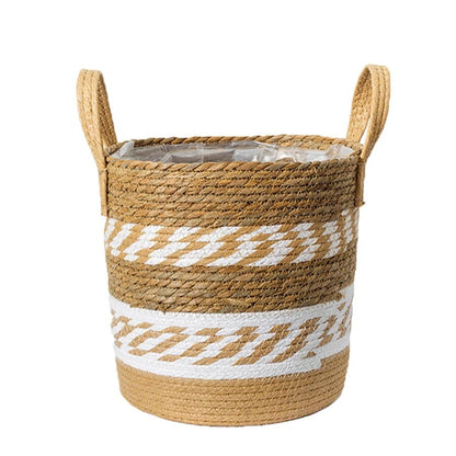 Woven Seagrass Storage Basket - Eco-Friendly Laundry Hamper for Organizing 4