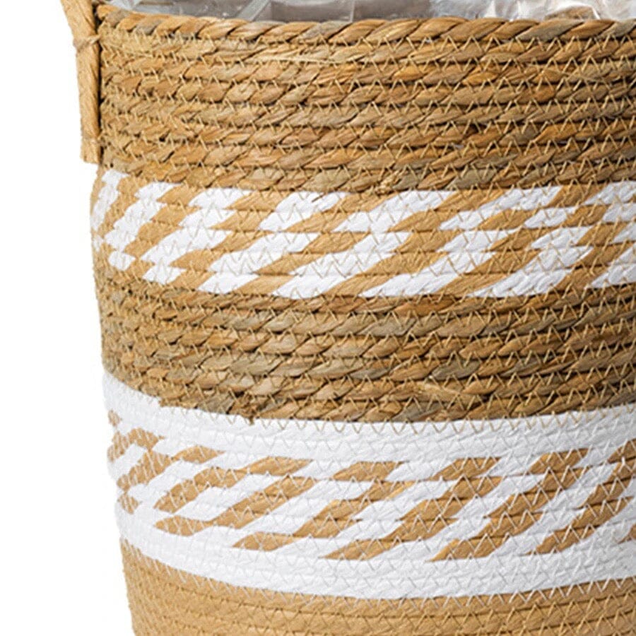 Woven Seagrass Storage Basket - Eco-Friendly Laundry Hamper for Organizing 5