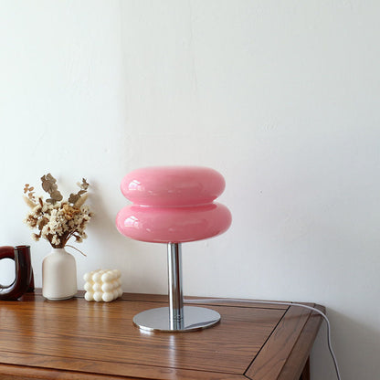 Italian Style Glass Table Lamp | Retro Modern Accent Lighting