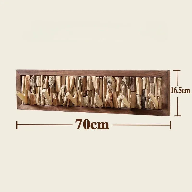 Wood Peg Rail Wall Coat Rack