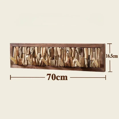 Wood Peg Rail Wall Coat Rack