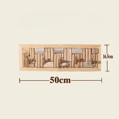 Wood Peg Rail Wall Coat Rack