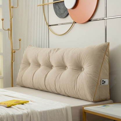 Chic Angled Wedge Pillow | Decorative Bed Support