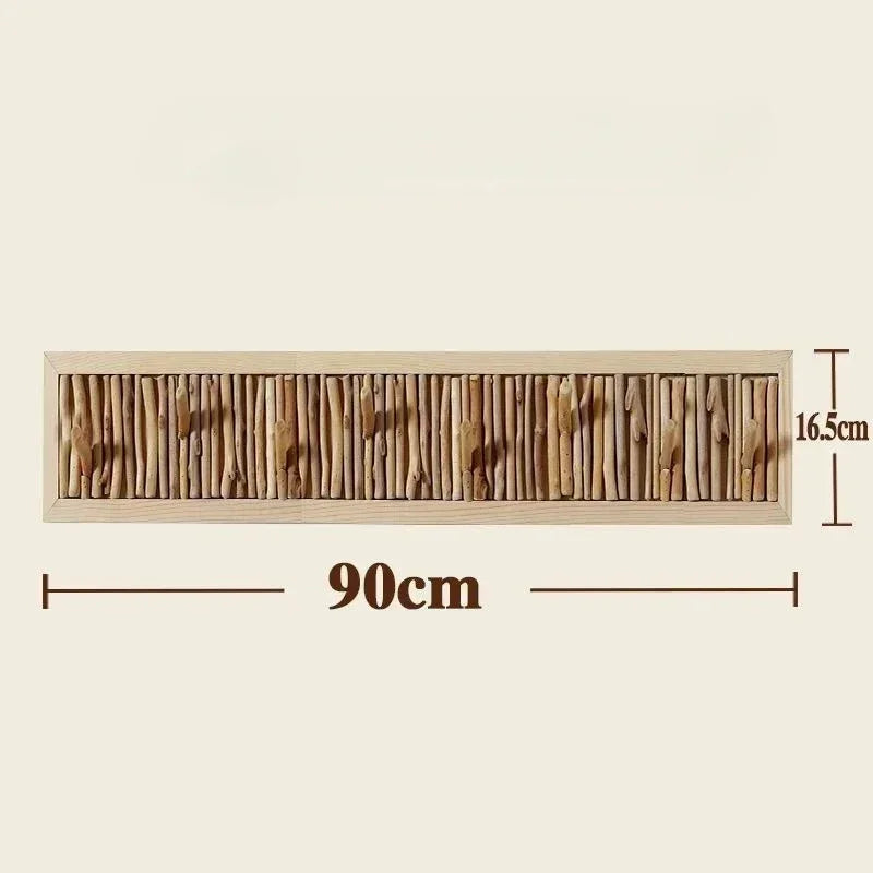 Wood Peg Rail Wall Coat Rack