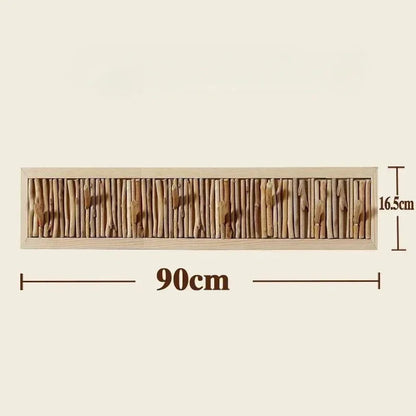 Wood Peg Rail Wall Coat Rack