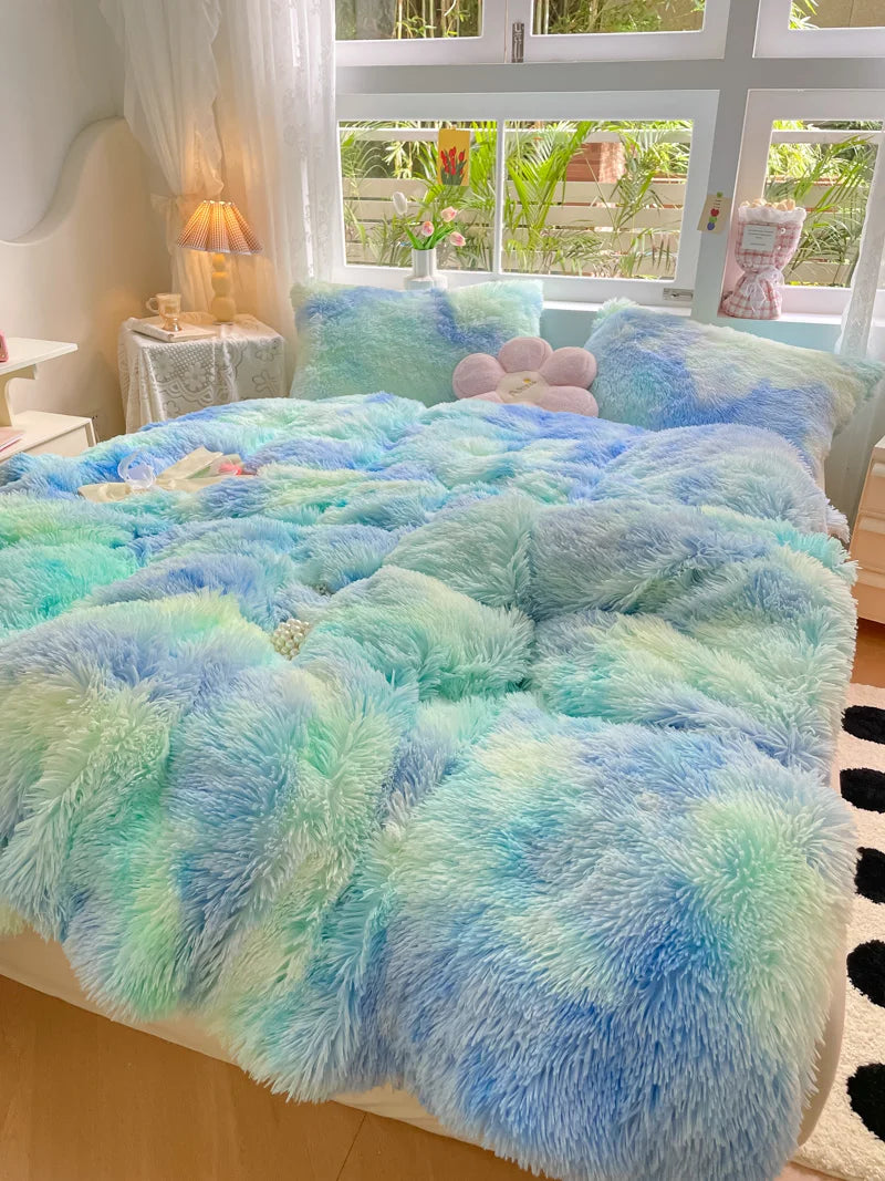 Candy-Coloured Soft Duvet Cover - FluffCandy-Dark Grey-1.5m bed-State of Style