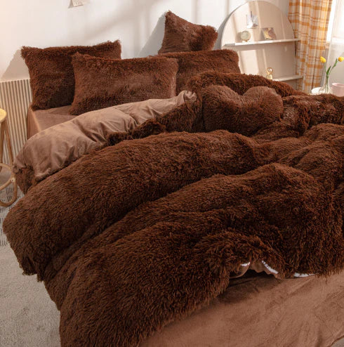 Candy-Coloured Soft Duvet Cover - FluffCandy-Dark Grey-1.5m bed-State of Style