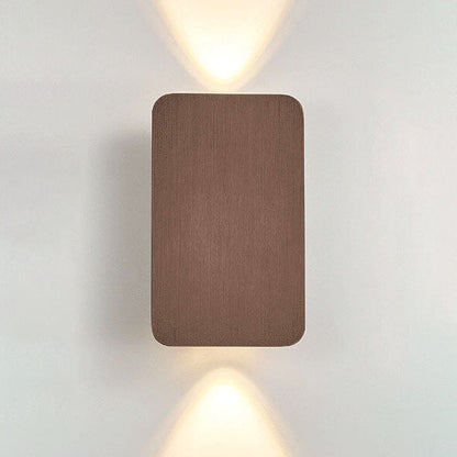 Minimalist LED Wall Sconce | Flat Metal Rectangle