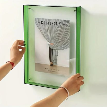 Floating Acrylic Solid Block Photo Frame