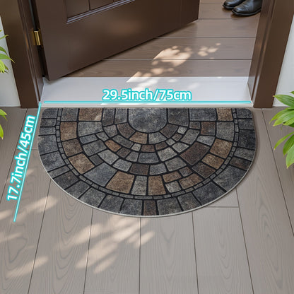 Half Moon Mosaic Door Mat
