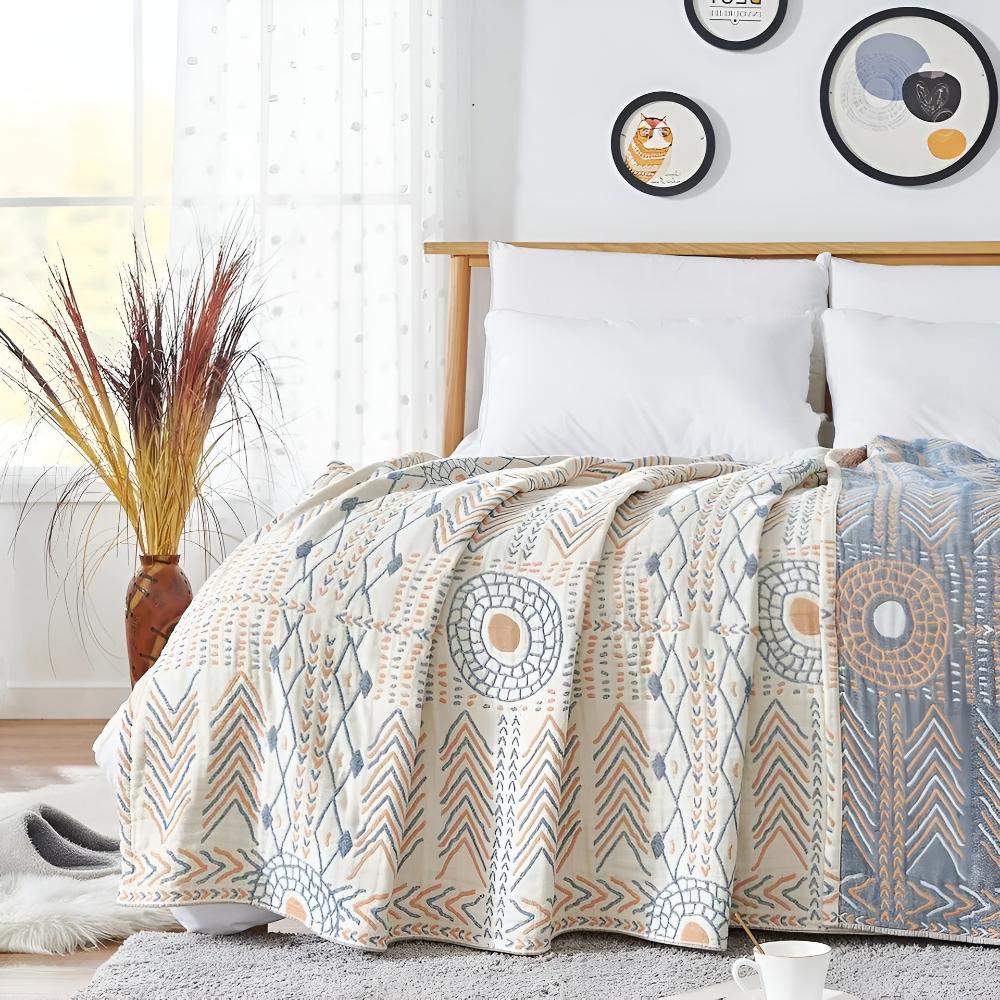 Modern Chic Throw Blanket | Subtle Geometric Pattern