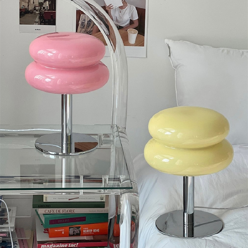 Italian Style Glass Table Lamp | Retro Modern Accent Lighting