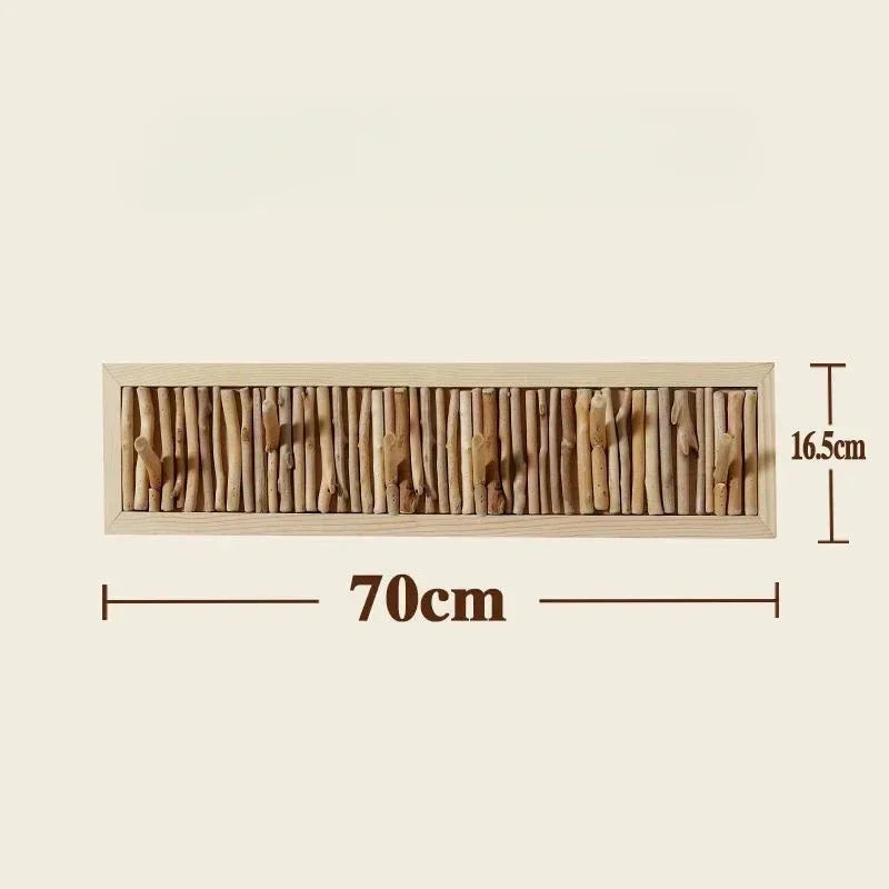 Wood Peg Rail Wall Coat Rack
